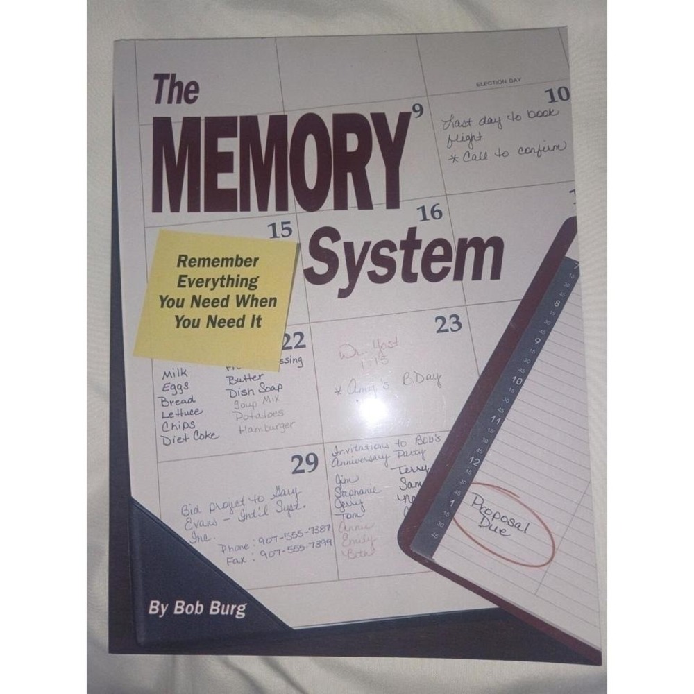 The Memory System by Bob Burg Business User‎ Manual Improve Recall Techniques